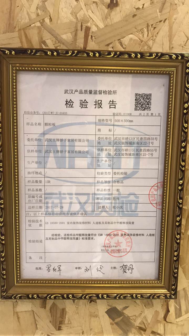 颗粒板检测报告